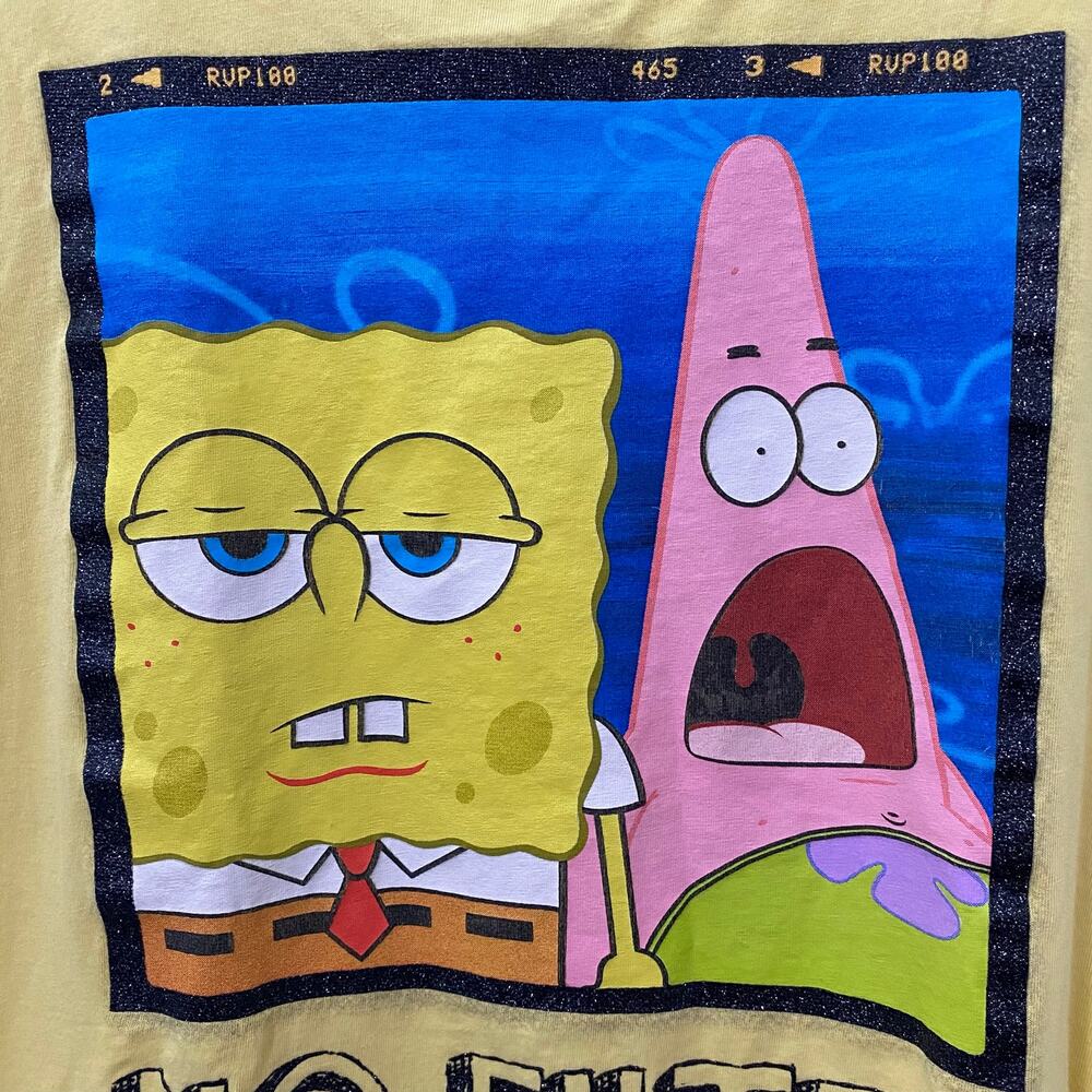 Nickelodeon SpongeBob Patrick No Filter T Shirt Womens XL Graphic Tee Yellow